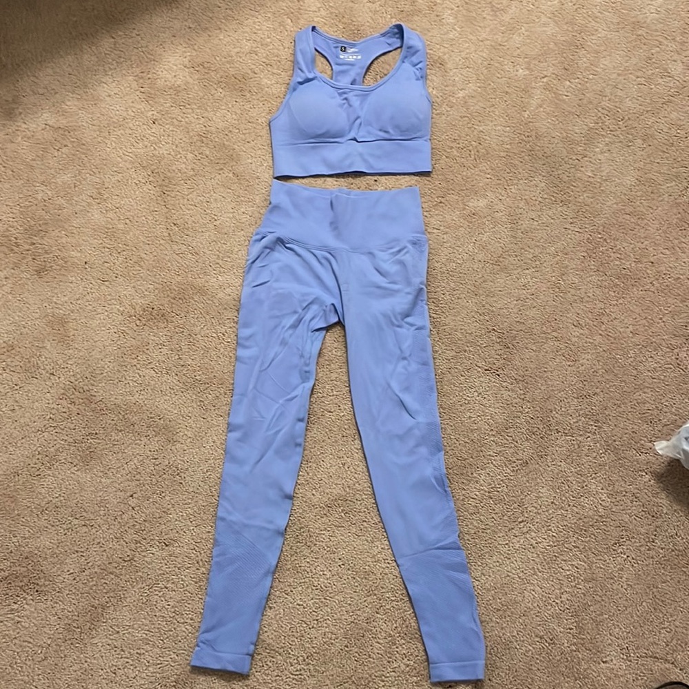 Sports Bra and Leggings Athletic Set